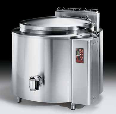 Firex Fixpan PFIE Electric Indirect heat boiling pans - 100, 150, 220, 342, or 480 Litre capacity - Electronic control
