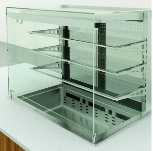 Emainox Elegance 8047201  3 x 1/1gn Grab & Go Drop In 3 Tier Refrigerated display + Dolewell base