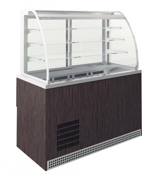 Emainox Self Supreme 8087390 - 3 Shelves + 2 x 1/1gn  Refrigerated Grab & Go display with dolewell