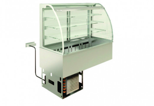 Emainox Elegance 8046531 5 x 1/1gn Drop In 3 tier Refrigerated Display + Dolewell base - Operator serve
